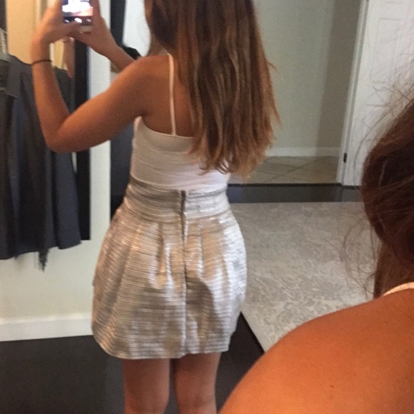 NWT Beulah style cute silver ruffled skirt - Picture 5 of 7